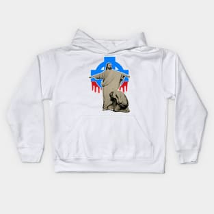 Jesus Christ and the weeping of the Woman on the Cross Kids Hoodie